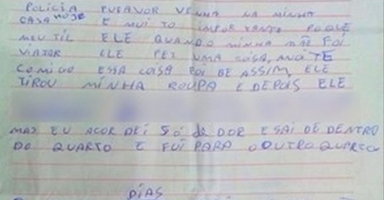 Criança escreve carta à Polícia