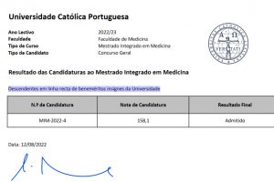 Aluno entra em curso de Medicina na Católica por ser familiar de benemérito