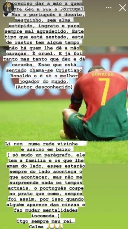 Ronaldo defendido pela irmã Katia Aveiro: “O português cospe no prato onde come”