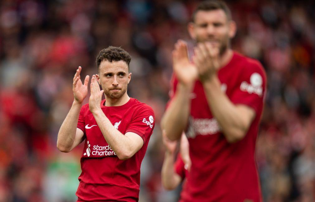 Liverpool vence Tottenham com golo de Jota nos descontos e sobe ao quinto posto