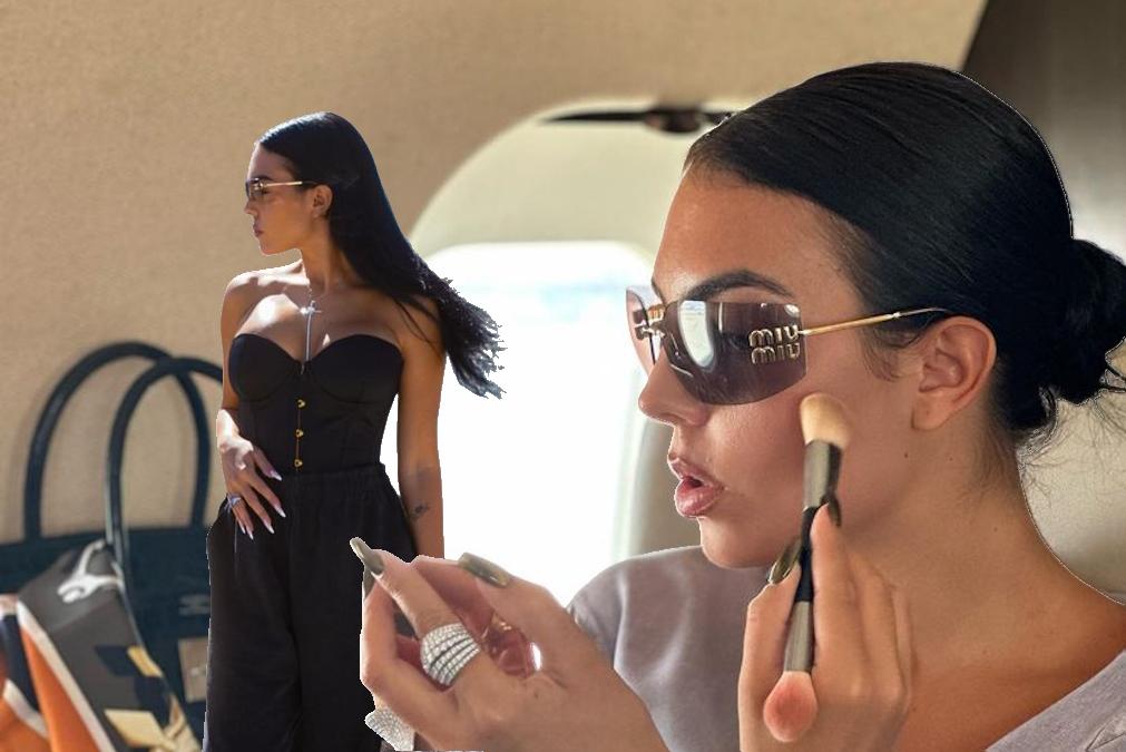 Georgina Rodriguez aterra em Veneza com decote bombástico