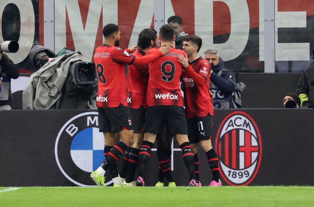 Rafael Leão marca no empate a 1-1 do AC Milan com a Atalanta