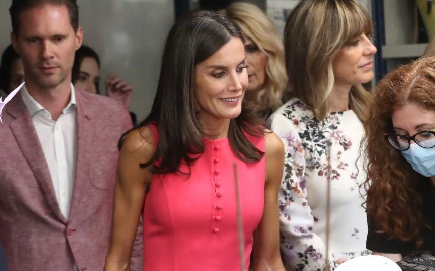 Rainha Letizia - Deixa imprensa e fãs rendidos ao vestido rosa choque