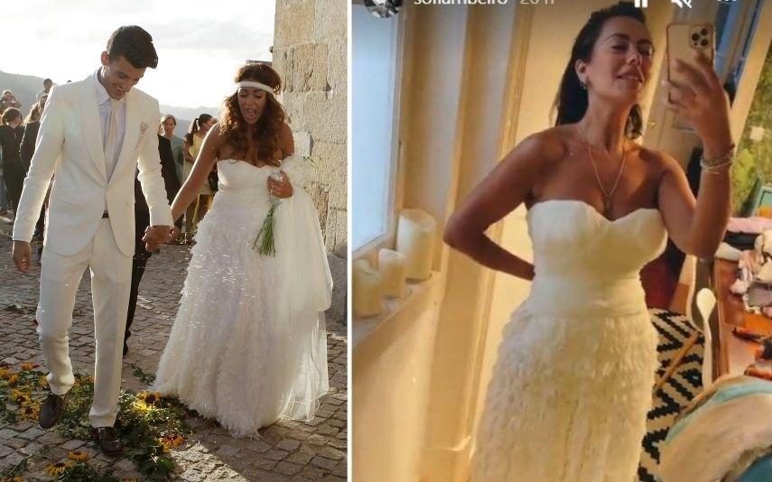 Sofia Ribeiro volta a usar o vestido de noiva do casamento com Ruben Rua