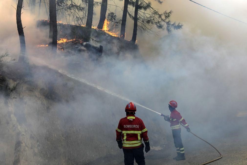 Mais de 150 bombeiros combatem chamas em Tramagal (Abrantes)