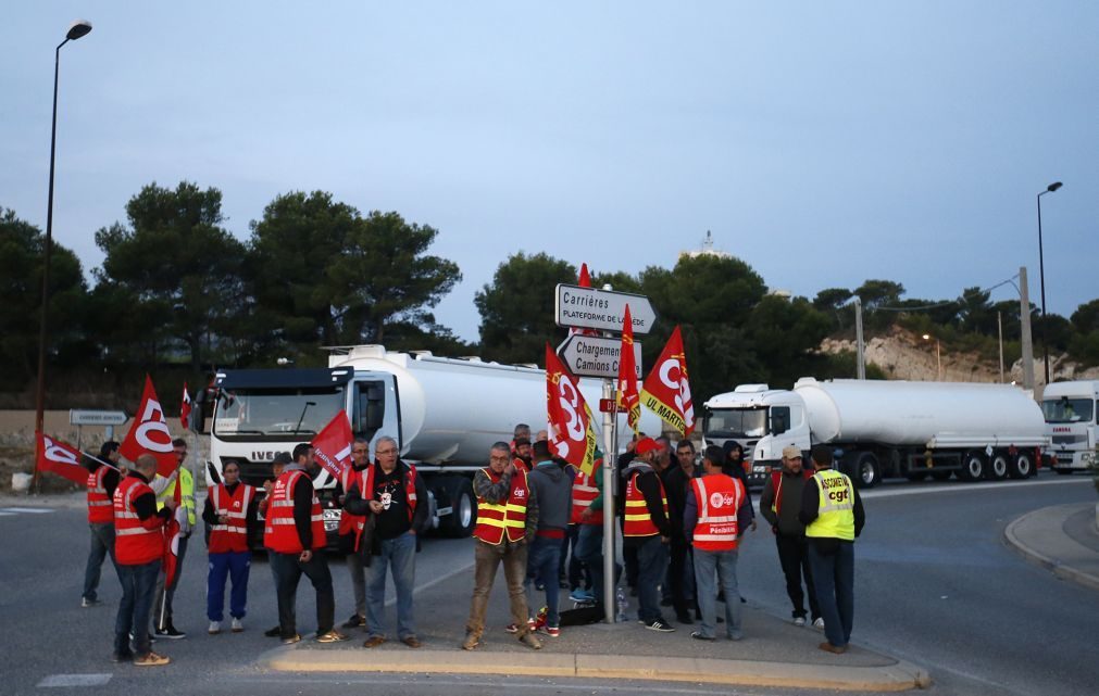Camionistas franceses estão em protesto