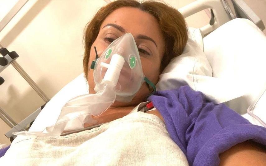 Sílvia Rizzo mostra-se em cama de hospital: 