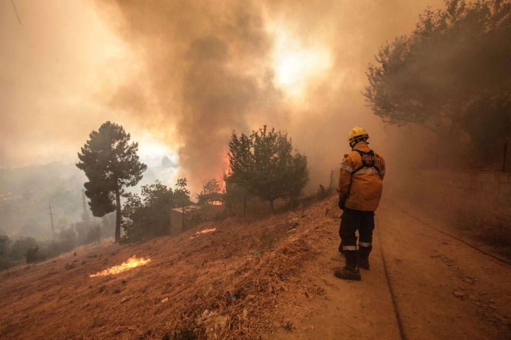 Incêndios: Fogo na Covilhã e Manteigas continua a arder 