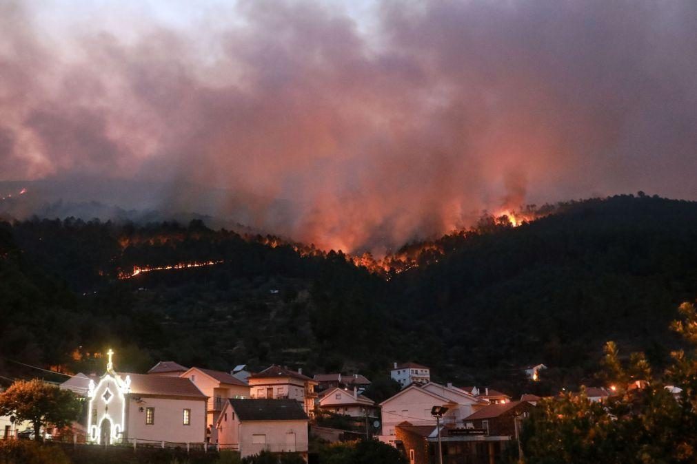 Incêndios: Proteção civil prevê extinção do fogo na Serra da Estrela em dois dias