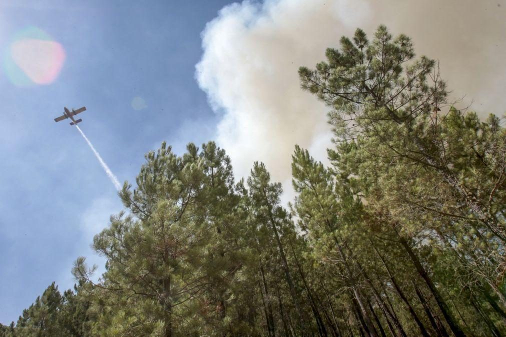 Mais de 100 bombeiros combatem fogo na Serra do Marão