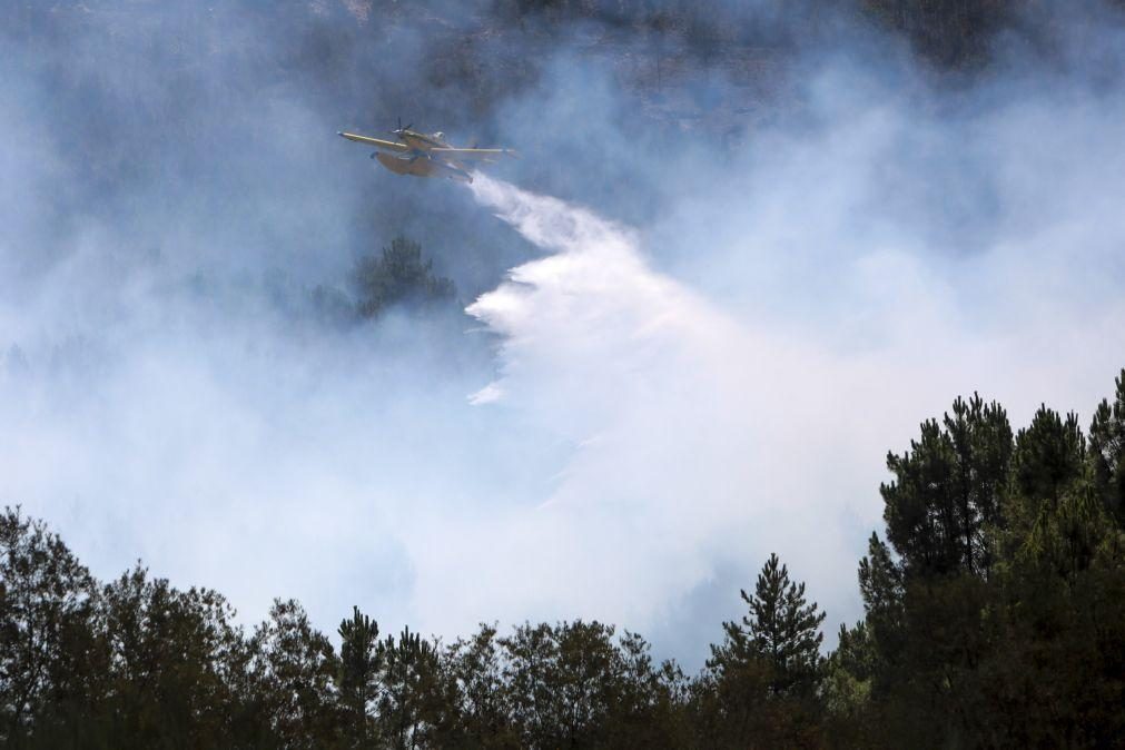 Nove meios aéreos no combate às chamas na Serra do Marão