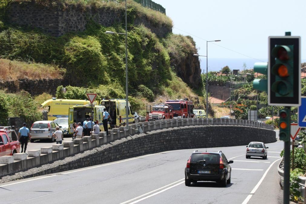 Três pessoas soterradas no Funchal após desabamento de muro