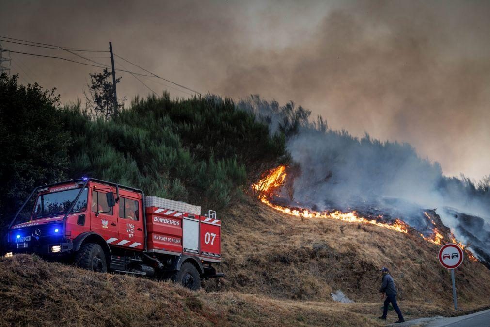Incêndio em Vila Real com três frentes ainda ativas