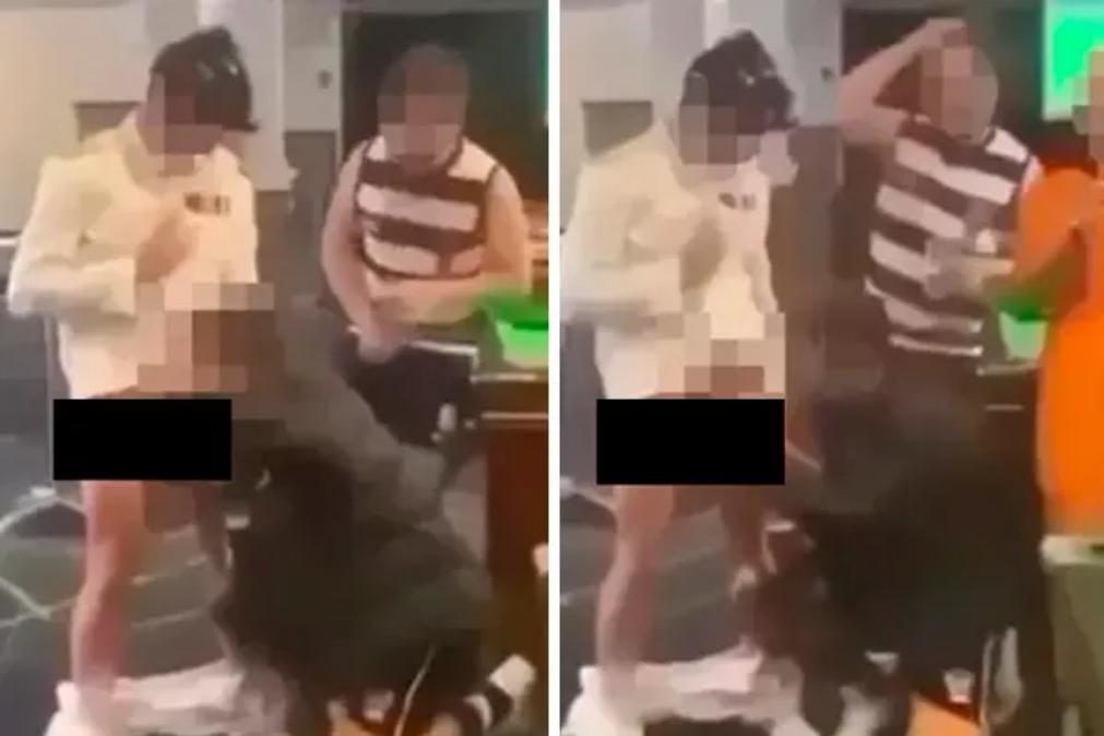 Atletas de futebol apanhados em cenas de sexo oral em bar [vídeo]