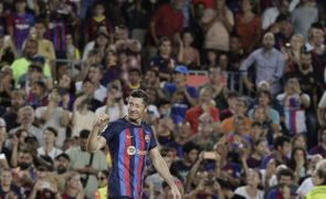 Lewandowski 'bisa' na goleada do FC Barcelona ao Valladolid na Liga espanhola