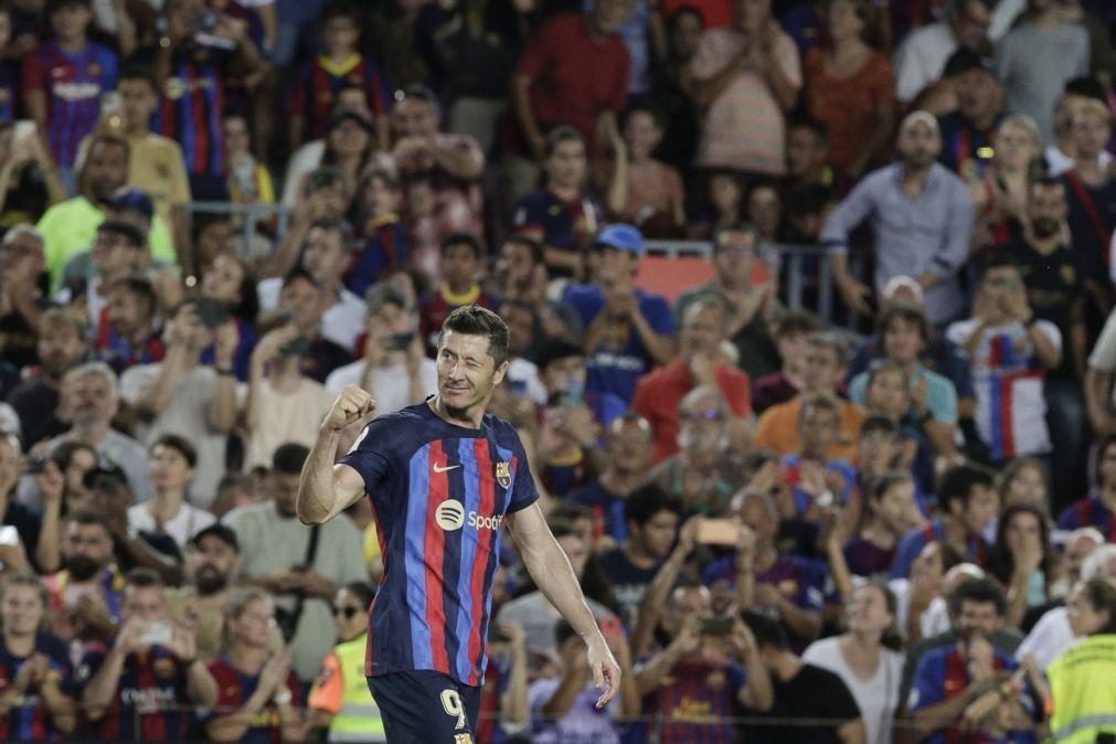 Lewandowski 'bisa' na goleada do FC Barcelona ao Valladolid na Liga espanhola
