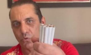 Paulo Futre grava vídeo a destruir tabaco: 