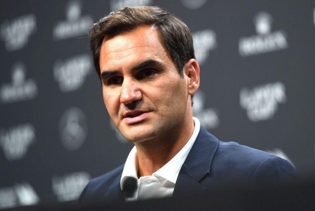 Tenista suíço Federer despede-se em encontro de pares