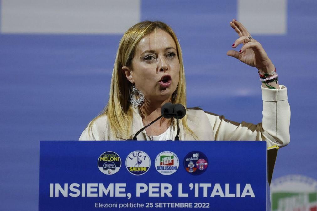 Partido Irmãos de Itália à frente nas sondagens à boca das urnas