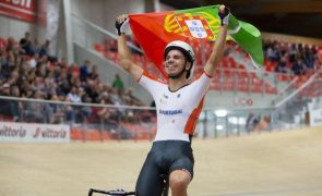 Rui Oliveira nono classificado no scratch dos Mundiais de ciclismo de pista