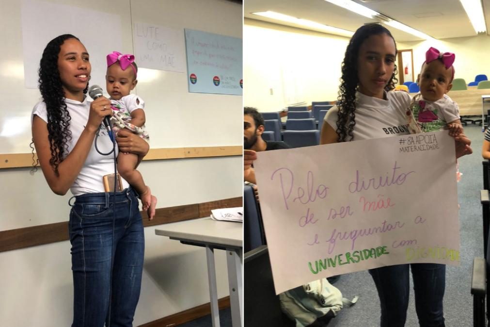 Estudante com bebé é expulsa de sala e colegas deixam aula em protesto [vídeo]