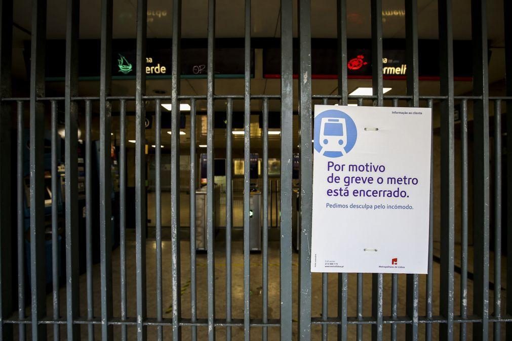 Metro de Lisboa em greve de 24 horas e a funcionar apenas com serviços mínimos
