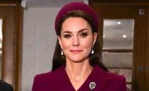 Kate Middleton aposta todas as fichas em look chique e jóias da princesa Diana