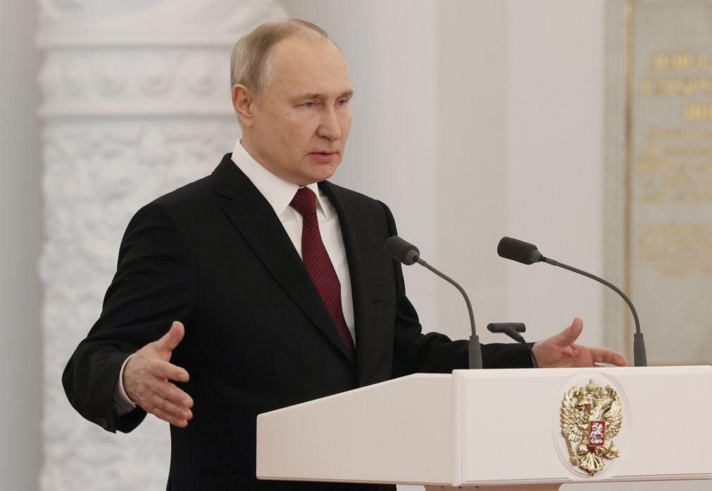 Putin diz que Moscovo continuará a atacar infraestruturas de energia ucranianas