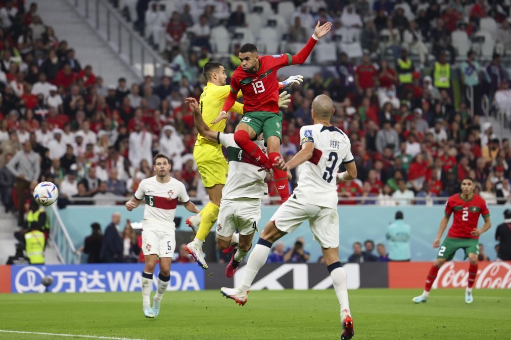 Portugal em desvantagem perante Marrocos ao intervalo no Mundial2022