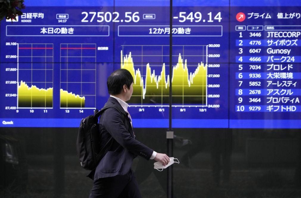 Bolsa de Tóquio fecha a perder 1,87%