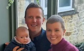 Casal em tratamento de quimioterapia celebra nascimento de filha saudável
