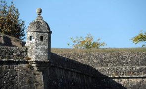 Parte da muralha da Fortaleza de Valença cedeu