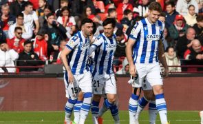 Real Sociedad vence em Almería e cimenta terceiro lugar na Liga espanhola