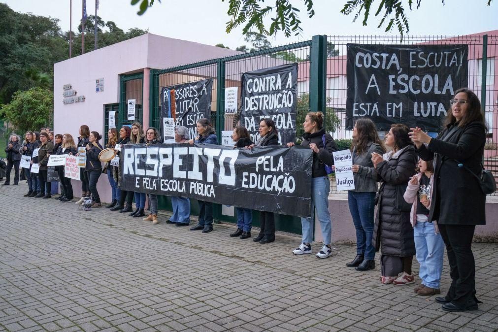 Professores e auxiliares em protesto e escolas fechadas por todo o país