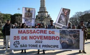 Cerca de 25 são-tomenses manifestam-se em Lisboa e pedem justiça no caso do assalto ao quartel