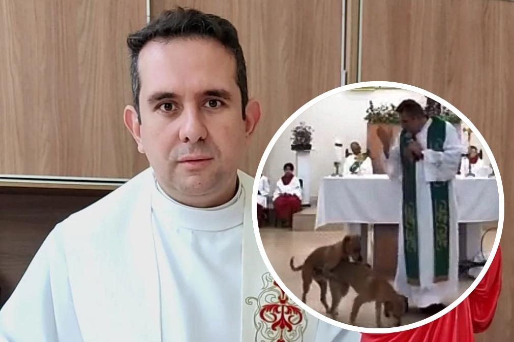 Padre Pierre adota cães que invadiram missa e 'transaram' no altar [vídeo]