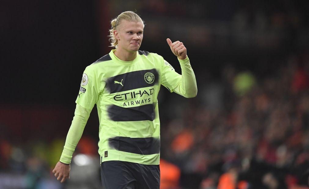 Manchester City goleia em Bournemouth e Haaland bate o recorde de Aguero