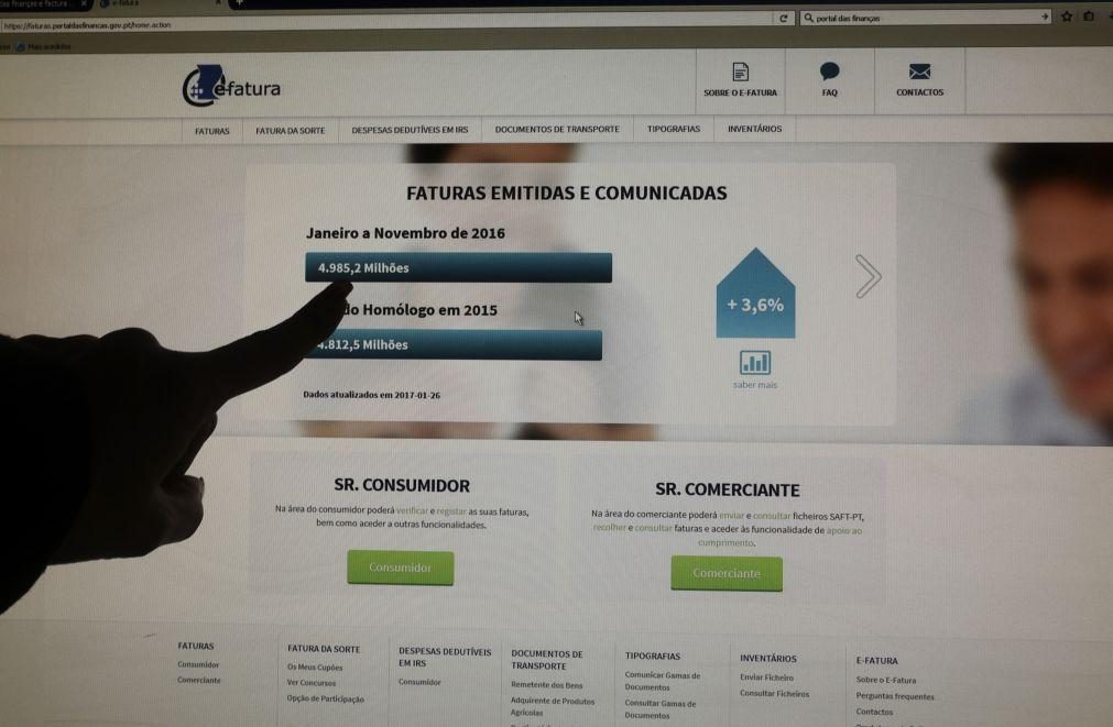 Portal e-fatura com instabilidade no último dia para validar faturas