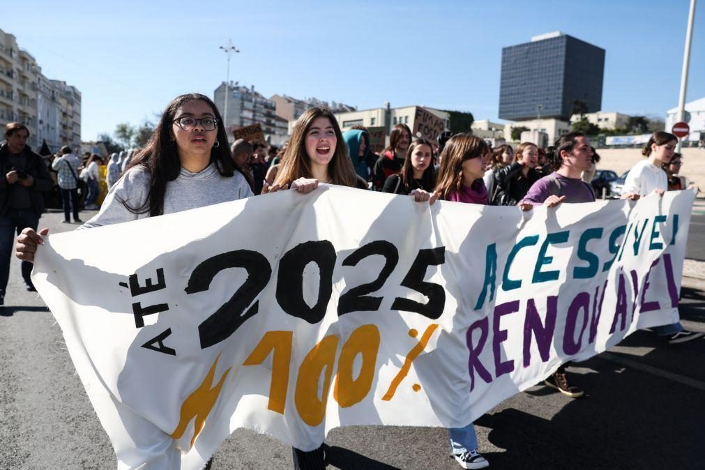 Combustíveis fósseis e eletricidade foram mote de manifestação de jovens pelo clima