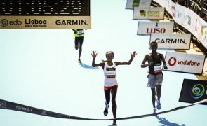 Etíopes Nibret Melak e Almaz Ayana vencem meia maratona de Lisboa