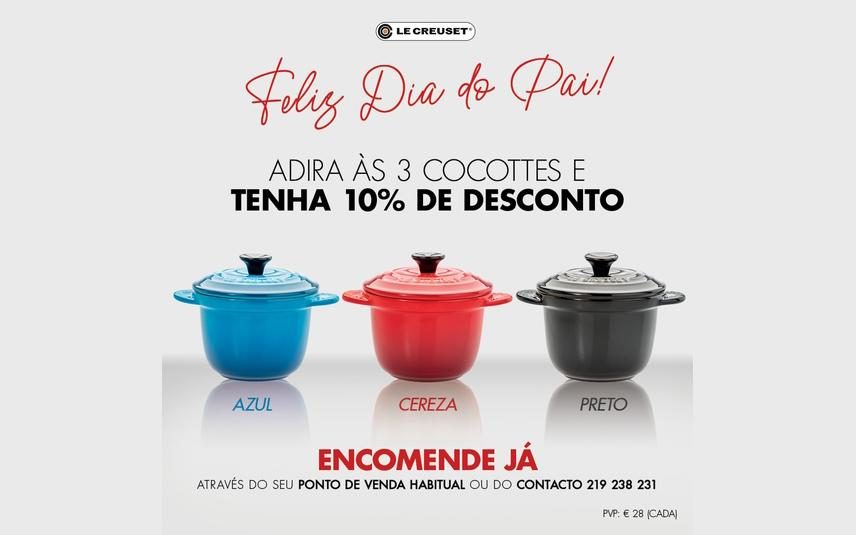 Dia do Pai - Obtenha 10% de desconto na compra das 3 Mini Cocottes Le Creuset