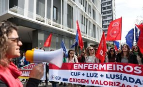 Cerca de 100 enfermeiros do setor privado exigiram dignidade laboral em Lisboa
