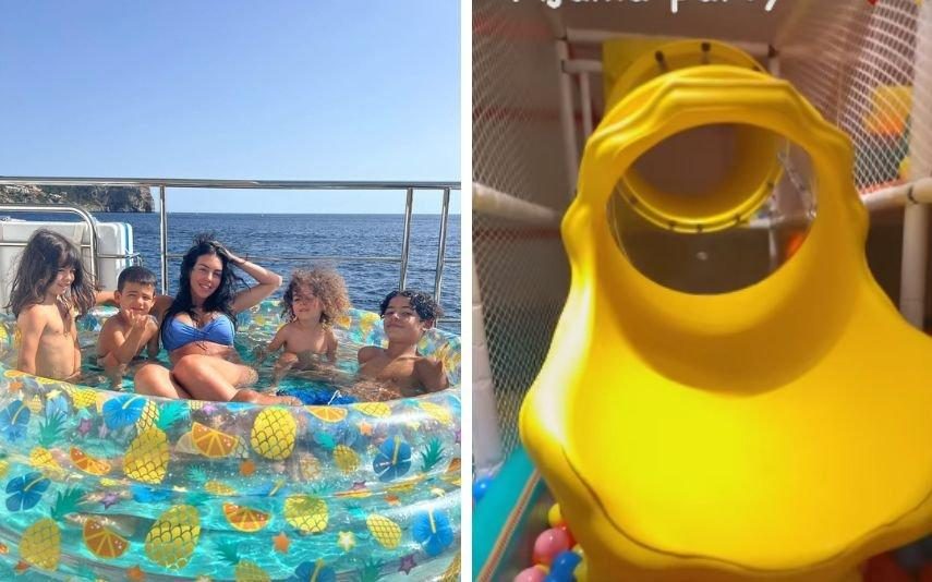 Georgina Rodriguez Mostra diversão dos filhos dentro da mansão e até há piscina de bolas!