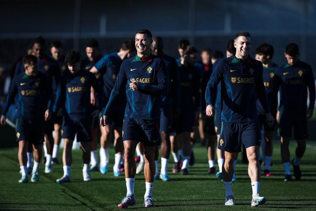 Euro2024: Portugal com todos os jogadores no relvado no segundo treino de preparação