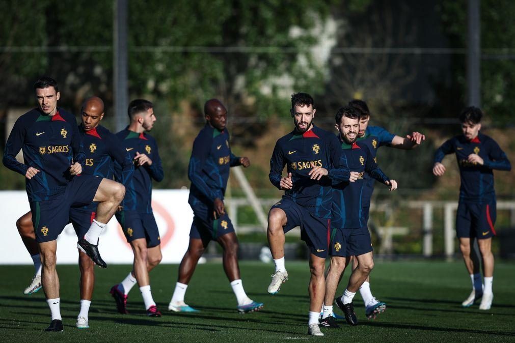 Portugal realiza o último treino antes do Liechtenstein e da estreia de Martínez