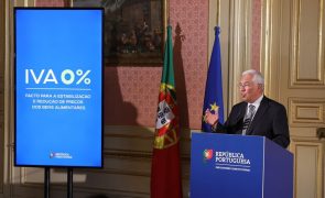 IVA zero do cabaz de produtos e apoios à produção custam 600 ME