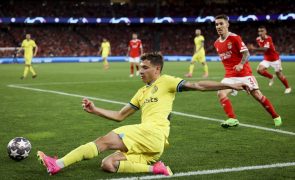 Benfica perde com Inter na primeira mão dos 'quartos' da Liga dos Campeões