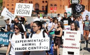 Cerca de 300 pessoas manifestam-se em Lisboa pela proteção dos animais