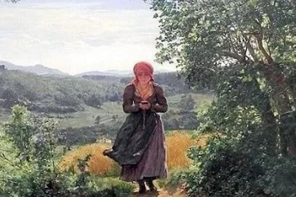 Fãs de arte perplexos com mulher a usar iPhone em quadro pintado há 150 anos