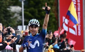 Giro: Einer Rubio vence encurtada 13.ª etapa, Geraint Thomas continua de rosa